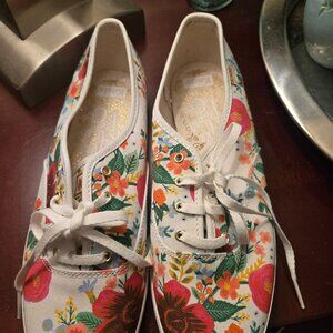 Keds Floral Canvas Sneakers – Size 8.5– Never Worn